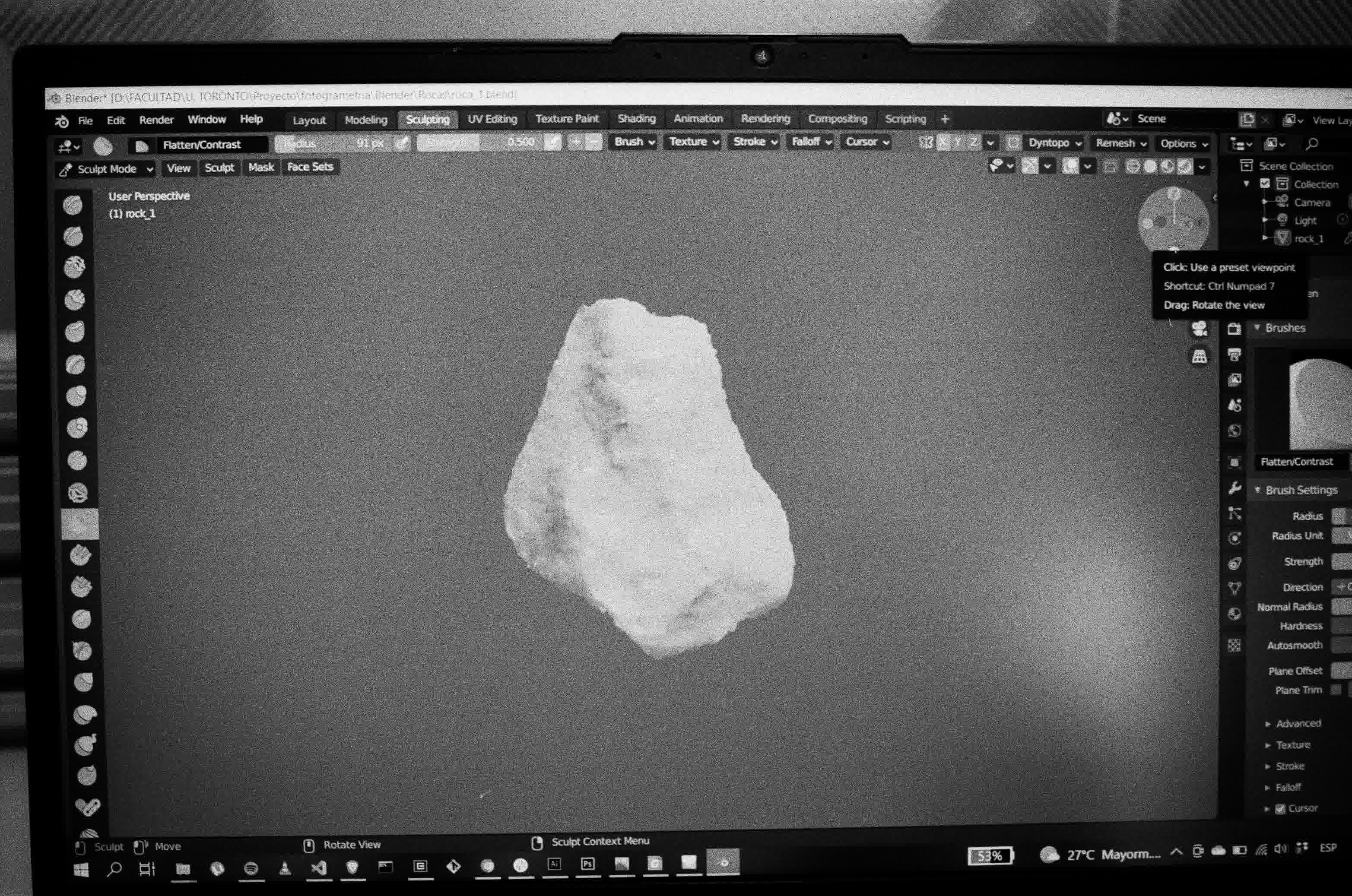 3D render with displacement map